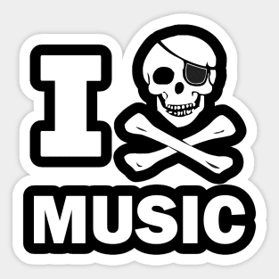 I Pirate Music Sticker